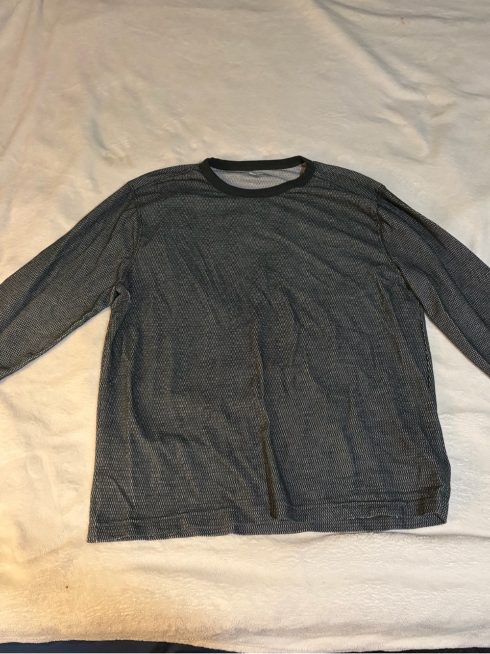 Old Navy Men's Long-Sleeve Crewneck Shirt - Dark Green Heather